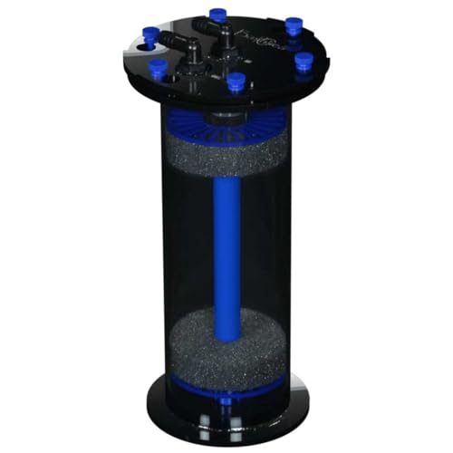 Bashsea 4–12 Filtermedienkammerreaktor für Aquarien, hohe Medienvolumina mit gleichmäßig verteiltem Durchfluss, maximiert die Kontaktzeit der Wassermedien für Süß- und Salzwasser, Meerestiere, Blau von Bashsea