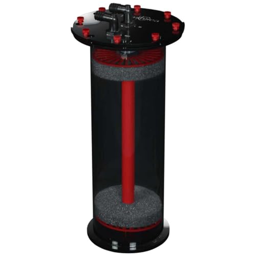 Bashsea Roter 6–18 Filtermedienkammerreaktor für Aquarien, hohe Medienvolumina mit gleichmäßig verteiltem Durchfluss, maximiert die Kontaktzeit der Wassermedien für Süß- und Salzwasser, Meeresriff, von Bashsea