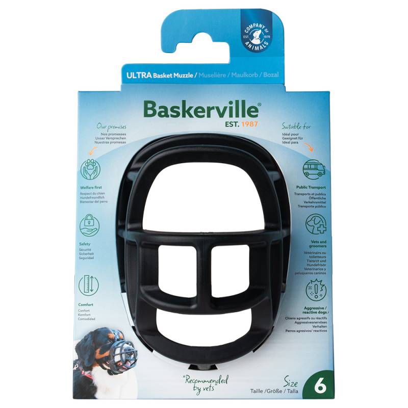 Maulkorb Baskerville Ultra 2.0 - Größe 6, z.B. Rottweiler, Deutsche Dogge von Baskerville