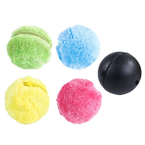 Bassulouda Flauschiger Ball, rollend, automatisch, Rollball, interaktiv, rollender Ball, geeignet für glückliche Vierbeiner von Bassulouda