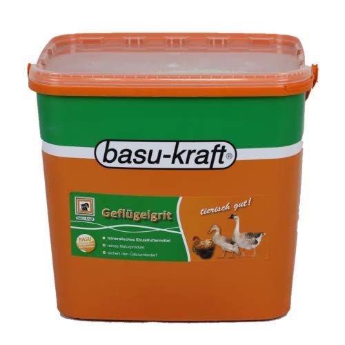 Basu Geflügelgrit 15 kg - Naturprodukt zur Absicherung des Calciumbedarfs für Junghennen Legehennen Zuchthühner Zuchtputen Zuchtgänse Geflügel-Grit von Guoml