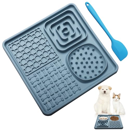 Bateya Leckmatte Hund, Schleckmatte Hund mit Silikonspatel, Hundeleckmatte mit Saugnäpfen, Slow Feeder Hunde Leckmatte, für Katzenfutter und Hundeleckerli, BPA-Frei Bateya Leckmatte Hund, Schleckmatte Hund mit Silikonspatel, Hundeleckmatte mit Saugnäpfen, Slow Feeder Hunde Leckmatte, für Katzenfutter und Hundeleckerli, BPA-Frei von Bateya