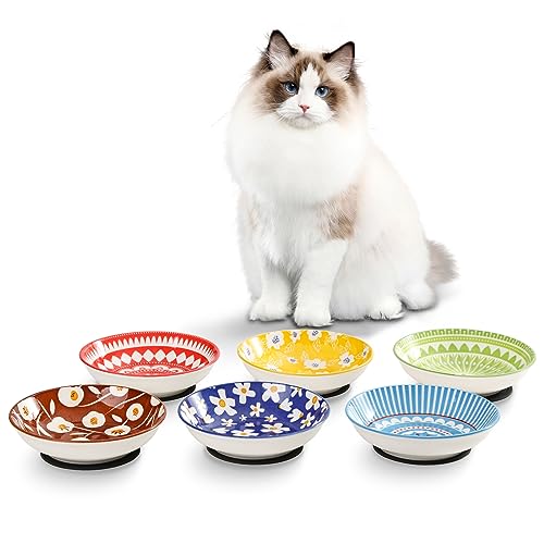 Futternapf Katzen Napf Katze Keramik - Märchenserie Katzennapf Bunt - Katzennäpfe 6er Set - Katzenfutter Napfset mit Rutschfester Matte - Fressnapf Katze - Katzenteller Flach - Katzenschüssel - 250 ml Futternapf Katzen Napf Katze Keramik - Märchenserie Katzennapf Bunt - Katzennäpfe 6er Set - Katzenfutter Napfset mit Rutschfester Matte - Fressnapf Katze - Katzenteller Flach - Katzenschüssel - 250 ml von Batitie