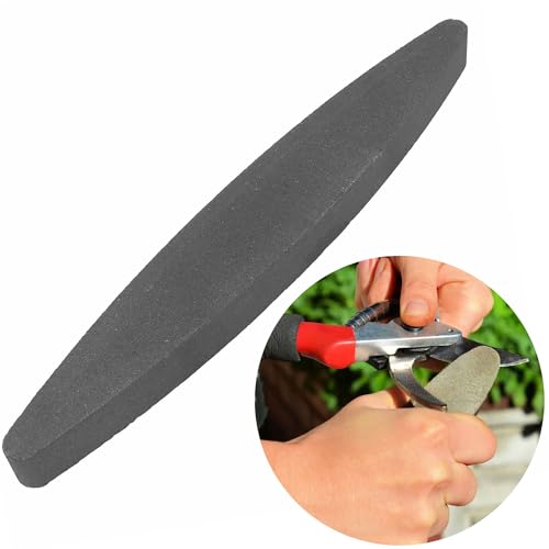 Bauster® Wetzstein für Gartengeräte, Hochwertiger Schärfstein für scharfe Rasenmähermesser, grau, 230mm von Bauster