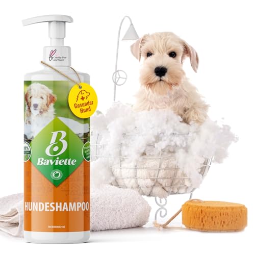 Baviette Hundepflege Set-Box probiotisches Hundeshampoo für Empfindliche Haut – Natürlich & pH-Neutral, Fellpflege Ideal für Welpen, Lang-Kurzhaarige Hunde, gegen Juckreiz (Hundeshampoo 500ml) von Baviette