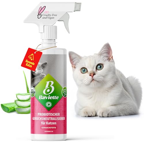 Baviette Porentiefer Geruchsneutralisierer gegen Katzenurin, Ammoniak, Katzentoiletten, wie Markierverhalten, Geruchskiller gegen Uringerüche und Erbrochenes, Möbel, Auto (Spray) von Baviette