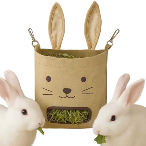 Bavokon Bunny Heu Tasche - Hängbarer Heuspender Futterraufe - Futterbeutel Aufbewahrung für Kleintiere Chinchillas Hamster Kaninchenkäfig Zubehör Bavokon Bunny Heu Tasche - Hängbarer Heuspender Futterraufe - Futterbeutel Aufbewahrung für Kleintiere Chinchillas Hamster Kaninchenkäfig Zubehör von Bavokon