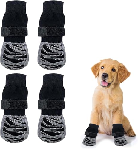 Indoor Anti-Rutsch Socken für Hunde und Kat,2 Paar Hundeschuhe Pfotenschutz,Weihnachten Antirutschsocken für Hunde,Weihnachtliche Hundesocken,Weihnachtsstrümpfe für Kleine und Mittelgroße Katzen,Hunde von Bavooty