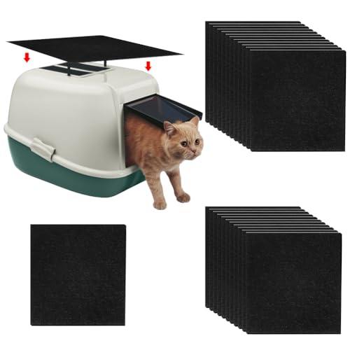 Kohlefaser Ersatz Katzenstreufilter,Ersatzfilter für Katzentoilette Katzenstreu Filter,Ersatzfilter für Katzentoilette,Kohlefilter für Katzentoilette,Aktivkohlefilter Katzenstreu,24pcs von Bavooty