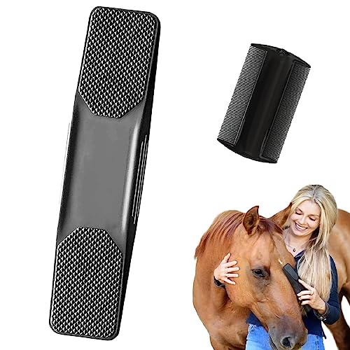 Pferde Wurzelbürste,Massagekamm für Pferde,6 In 1 Pferdebürsten Horse Grooming Brushes,Pferde Pflegebürste,mit Flohkamm für Pferde um Trockenes und Loses Haar von Pferden und Hunden zu Entfernen von Bavooty