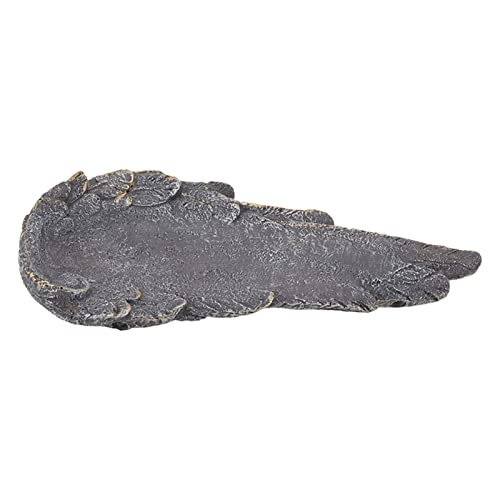 Baxnore Angel Wings Pet Tombstone wasserdichte personalisierte DIY Pet Memorial Stone Marker für Katzen und Hunde für Gartenharz -Material 25 x 9,5 x 4 cm geeignet (Rockgrau) von Baxnore