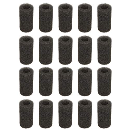 Baxnore Filterschwamm Aquarium Fischtank Wasser Inlet Protektor Abdeckung Hochdichte Schwarzschwamm Filter Ersatzzubehör für Aquariumwasserfiltration 20pcs (Mittelgroß (großes Loch)) von Baxnore