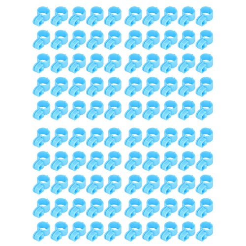 Baxnore Hühnerbeinbänder Geflügelfußringe TPU Material Easy Installation Schnallen Design für Hühnchen -Wachteln Papageien Tauben Enten helle Farben 100pcs/Set (70x173cm/27.6x68.1in) von Baxnore
