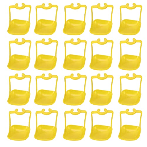 Baxnore Hühnerwassererbecher rostof helle Farbe Automatische Trinkbecher für Geflügelvögel Kaninchen PP Material 20pcs Set Farm Yard Gebrauch (Gelb) von Baxnore