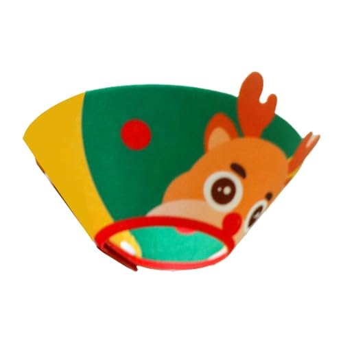 Baxnore Katzenkragen, einstellbares Filzkegel, Baden oder Pflege, verhindert das Lecken und beißen während der Heilung der Operation zum Schutz (Kirschstil) (Kirschstil) (Weihnachtsstil) von Baxnore