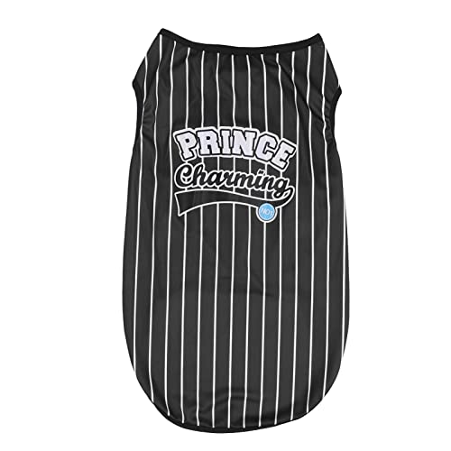 Baxnore Lose Fit atmabable Bekleidung, Hundegitterweste mit vertikalen Streifen, Polyester -Sonnenschutzhemd für mittlere große Rassen (S) (M) (L) (XL) (2XL) (5XL) von Baxnore