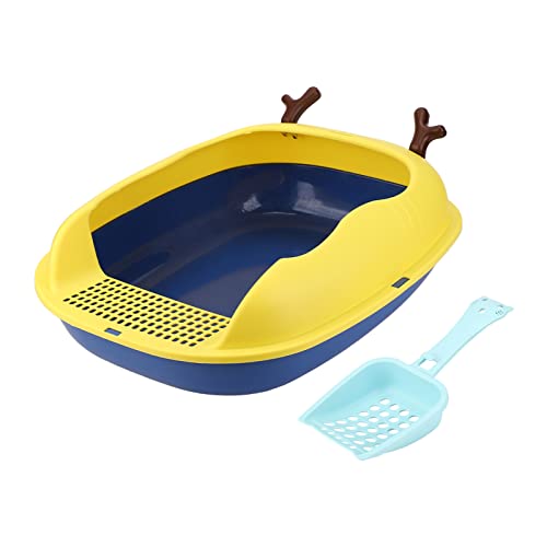 Baxnore Semi geschlossene Katzendrüsenbox, Spritzer Beweis großer Raumdesign mit inklusiven Schaufeln, PP -Materialkätzchen -Toilette für Katzen Hamster kleine Hunde 46x36cm Baxnore Semi geschlossene Katzendrüsenbox, Spritzer Beweis großer Raumdesign mit inklusiven Schaufeln, PP -Materialkätzchen -Toilette für Katzen Hamster kleine Hunde 46x36cm von Baxnore