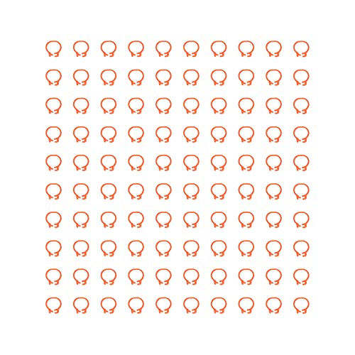Baxnore Taubenbeinringe Identifikationsbänder langlebiger Kunststoff Leicht leicht zu bedienen für Tauben Markierungen und Identifizierung 100pcs 8mm Größe (Orange rot) von Baxnore