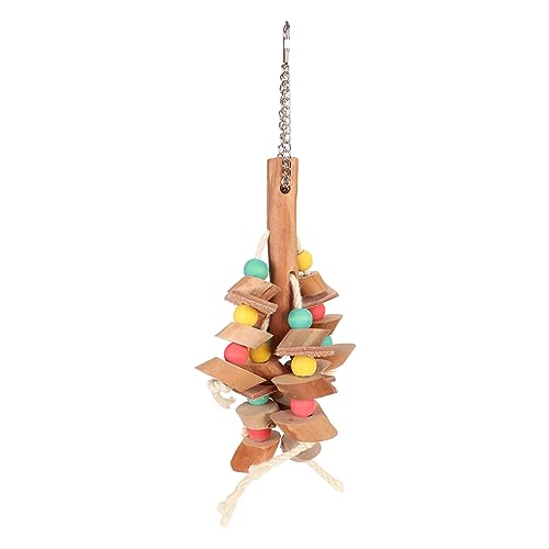 Bird -Chew -Spielzeug mit Holzblöcken, farbenfrohe Sittichehänge -Käfigspielzeug für Schnabelschleife, kleine Vogelkletternübung für Cockatiels Lovebirds Brudeln (Earnore7yuw-11) von Baxnore
