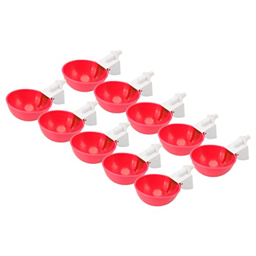 Hühnerwassererbecher Automatischer Geflügelwasserspender für Wachteln Vögel 10pcs G1/8 männliche Gewinde verdicken rostfeste PP -Material 3.1x1.4in (Rajotrea3y0gaf-12) von Baxnore