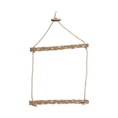 Naturholz Vogelschwung Safer Kautspielzeug für Papageien Große Vogelkäfigschwung für Vögel Zanthoxylum Bungeanum Holz 48 x 29 cm von Baxnore