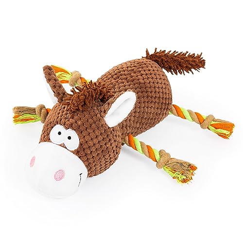 Edupet 06015AA Dog Love Hundespielzeug in Pferde Design, mit Tau, quietschend von Edupet