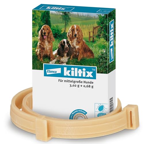 Kiltix Halsband gegen Zecken und Flöhe, mittelgroße Hunde von Kiltix