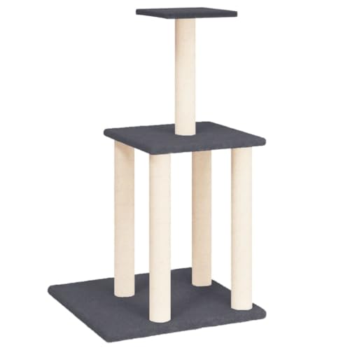 Baziroo Kratzbaum mit Sisal-KratzSäulen 47,5x47,5x85,5 cm Dunkelgrau Kratzmöbel Cat Scratching Tree Katze Scratcher Katzenzubehör Indoor Cat Furniture Katzenmöbel Cat Interactive Toy Baziroo Kratzbaum mit Sisal-KratzSäulen 47,5x47,5x85,5 cm Dunkelgrau Kratzmöbel Cat Scratching Tree Katze Scratcher Katzenzubehör Indoor Cat Furniture Katzenmöbel Cat Interactive Toy von Baziroo