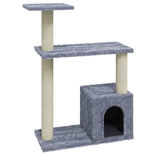 Baziroo Kratzbaum mit Sisal-KratzSäulen 54x22x70 cm Hellgrau Katzenkratzmöbel Sachen für Katzen Cat Toy Kratzmöbel Cat Scratching Post Katze Scratcher Katzenzubehör Indoor Cat Furniture Baziroo Kratzbaum mit Sisal-KratzSäulen 54x22x70 cm Hellgrau Katzenkratzmöbel Sachen für Katzen Cat Toy Kratzmöbel Cat Scratching Post Katze Scratcher Katzenzubehör Indoor Cat Furniture von Baziroo