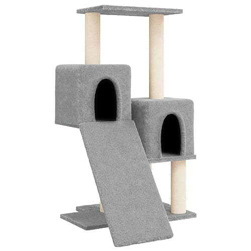 Baziroo Kratzbaum mit Sisal-KratzSäulen 61x55x82 cm Hellgrau Cat Interactive Toy Kratzmöbel Cat Scratching Post Katze Scratcher Katzenzubehör Indoor Cat Furniture Sachen für Katzen Baziroo Kratzbaum mit Sisal-KratzSäulen 61x55x82 cm Hellgrau Cat Interactive Toy Kratzmöbel Cat Scratching Post Katze Scratcher Katzenzubehör Indoor Cat Furniture Sachen für Katzen von Baziroo