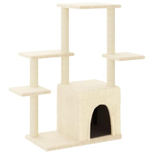 Baziroo Kratzbaum mit Sisal-KratzSäulen 86x54x97,5 cm Creme Sachen für Katzen Cat Toy Kratzmöbel Katze Scratcher Katzenzubehör Indoor Cat Furniture Katzenmöbel Baziroo Kratzbaum mit Sisal-KratzSäulen 86x54x97,5 cm Creme Sachen für Katzen Cat Toy Kratzmöbel Katze Scratcher Katzenzubehör Indoor Cat Furniture Katzenmöbel von Baziroo