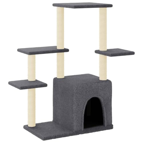 Baziroo Kratzbaum mit Sisal-KratzSäulen 86x54x97,5 cm Dunkelgrau Kratzmöbel Katze Scratcher Katzenzubehör Indoor Cat Furniture Katzenmöbel Sachen für Katzen Cat Toy Baziroo Kratzbaum mit Sisal-KratzSäulen 86x54x97,5 cm Dunkelgrau Kratzmöbel Katze Scratcher Katzenzubehör Indoor Cat Furniture Katzenmöbel Sachen für Katzen Cat Toy von Baziroo