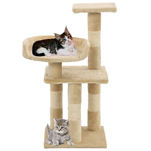 Baziroo Kratzbaum mit Sisal-Kratzsäulen 30x30x65 cm Beige Katzenmöbel Cat Furniture Sachen für Katzen Cat Toy Cat Scratcher Katzenzubehör Indoor Kratzmöbel Cat Scratching Post Baziroo Kratzbaum mit Sisal-Kratzsäulen 30x30x65 cm Beige Katzenmöbel Cat Furniture Sachen für Katzen Cat Toy Cat Scratcher Katzenzubehör Indoor Kratzmöbel Cat Scratching Post von Baziroo