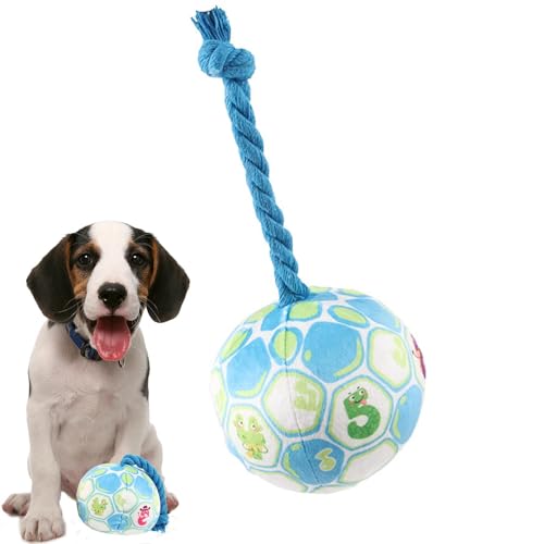 Bbbabeslk Hundespielzeug mit Scheibenball für den Außenbereich, lustiger Fußball für Hunde, Hundebälle für große Hunde, buntes Baumwollseil, Kicherball für Geburtstag Bbbabeslk Hundespielzeug mit Scheibenball für den Außenbereich, lustiger Fußball für Hunde, Hundebälle für große Hunde, buntes Baumwollseil, Kicherball für Geburtstag von Bbbabeslk