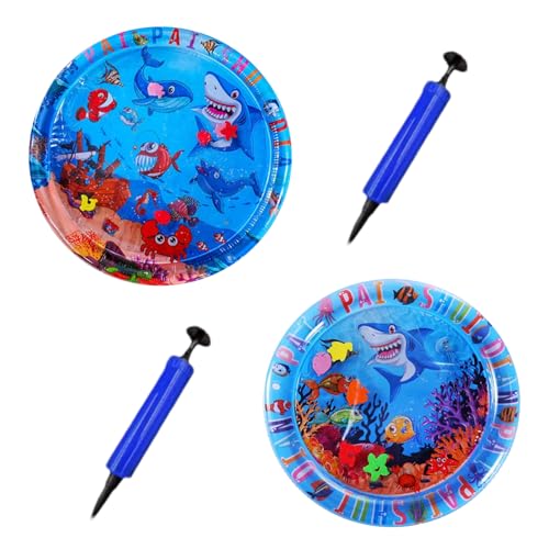 Bbbabeslk Sensor Wasser Spielmatte Katzenspielzeug - Wassersensor Matte für Katzen | Wassersensor Matte, Katze Wassermatte rund aufblasbar mit Fisch im Inneren, interaktives Katzenspielzeug für Bbbabeslk Sensor Wasser Spielmatte Katzenspielzeug - Wassersensor Matte für Katzen | Wassersensor Matte, Katze Wassermatte rund aufblasbar mit Fisch im Inneren, interaktives Katzenspielzeug für von Bbbabeslk