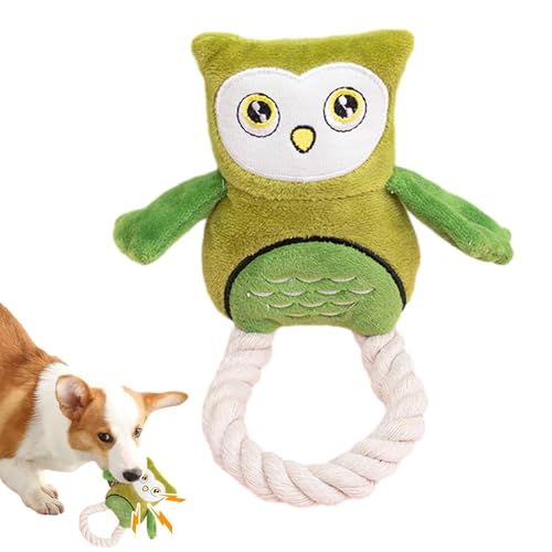 Eule Plüsch-Hundespielzeug,Eule quietschendes Hundespielzeug - Gefülltes Hundespielzeug im Eulen-Design | Robustes Seilplüschspielzeug, gehirnstimulierendes Spielzeug zum Kauen und Apportieren, intera Eule Plüsch-Hundespielzeug,Eule quietschendes Hundespielzeug - Gefülltes Hundespielzeug im Eulen-Design | Robustes Seilplüschspielzeug, gehirnstimulierendes Spielzeug zum Kauen und Apportieren, intera von Bbbabeslk
