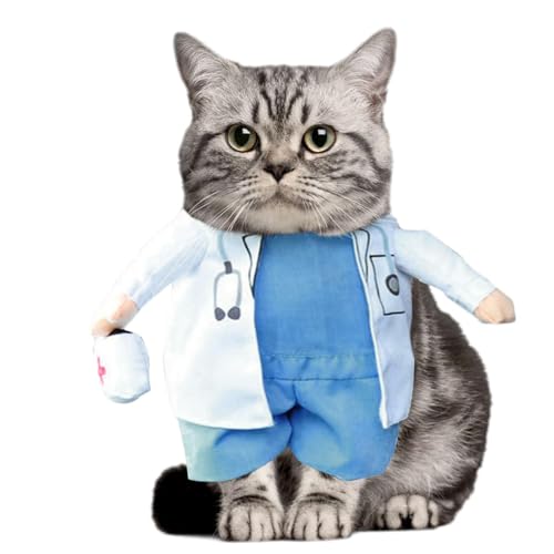 Katzen-Arzt-Kostüm, Halloween-Hundekostüm, Hunde-Halloween-Kostüme für kleine Hunde, Haustier-Arzt-Kostüm, Haustier-Halloween-Kostüme für Hunde, Katzen, atmungsaktiv, Cosplay-Partybekleidung für Hunde Katzen-Arzt-Kostüm, Halloween-Hundekostüm, Hunde-Halloween-Kostüme für kleine Hunde, Haustier-Arzt-Kostüm, Haustier-Halloween-Kostüme für Hunde, Katzen, atmungsaktiv, Cosplay-Partybekleidung für Hunde von Bbbabeslk