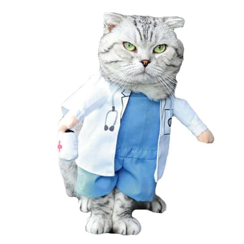 Katzen-Arzt-Kostüm, Halloween-Hundekostüm, Hunde-Halloween-Kostüme für kleine Hunde, Haustier-Arzt-Kostüm, Haustier-Halloween-Kostüme für Hunde, Katzen, atmungsaktiv, Cosplay-Partybekleidung für Hunde Katzen-Arzt-Kostüm, Halloween-Hundekostüm, Hunde-Halloween-Kostüme für kleine Hunde, Haustier-Arzt-Kostüm, Haustier-Halloween-Kostüme für Hunde, Katzen, atmungsaktiv, Cosplay-Partybekleidung für Hunde von Bbbabeslk