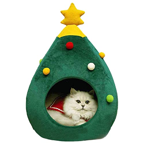 Katzenhöhlenbett – Weihnachtsbaum-Katzenhaus | Haustierhaus für Katzen | Haustier Weihnachtsbaum Katzenbett Haus Indoor House Tragbares Haustierzelt Katzenhöhle Nest für Kätzchen Kleine Tiere Katzenhöhlenbett – Weihnachtsbaum-Katzenhaus | Haustierhaus für Katzen | Haustier Weihnachtsbaum Katzenbett Haus Indoor House Tragbares Haustierzelt Katzenhöhle Nest für Kätzchen Kleine Tiere von Bbbabeslk
