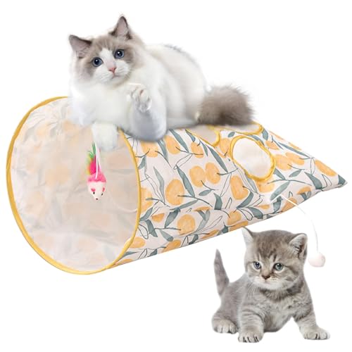Katzentunnel für Wohnungskatzen,Katzentunnel, Wasserdichter Cat Crinkle Bag Tunnel, Zusammenklappbares Versteck für Katzen mit 1 kleinen Maus und 3 Spielzeugbällen für kleine Katzen Katzentunnel für Wohnungskatzen,Katzentunnel, Wasserdichter Cat Crinkle Bag Tunnel, Zusammenklappbares Versteck für Katzen mit 1 kleinen Maus und 3 Spielzeugbällen für kleine Katzen von Bbbabeslk
