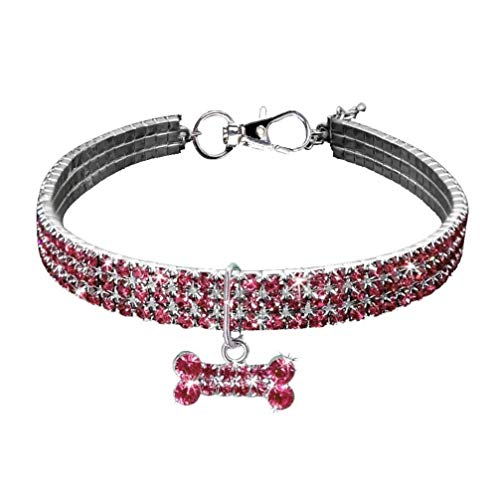 BbearT® Haustier-Halsband, glitzernd, Kristall, elastisch, Strass, Katzenhalsband, Halskette für kleine Hunde von BbearT