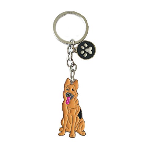 bbeart® Dog Keyring Keychain, Schlüsselanhänger aus kleinem Hundemetall mit Schlüsselbund Keyring Key Tags Car Keyring Pocket Charm German Shepherd Dog Small von BbearT
