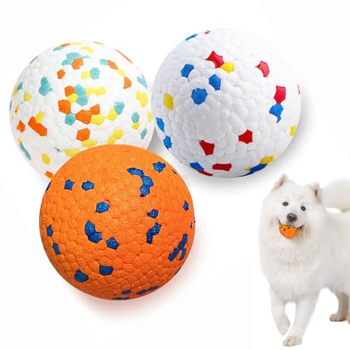 Hundeball, 3 Stück Hundespielzeug Ball Unzerstörbar, Interaktives Wasserspielzeug, Dauerhaftes Hundespielzeug für Aggressive Kauer, Hunde Ball für Große, Mittelgroße, Kleine Hunde und Welpen Hundeball, 3 Stück Hundespielzeug Ball Unzerstörbar, Interaktives Wasserspielzeug, Dauerhaftes Hundespielzeug für Aggressive Kauer, Hunde Ball für Große, Mittelgroße, Kleine Hunde und Welpen von BbiuRer