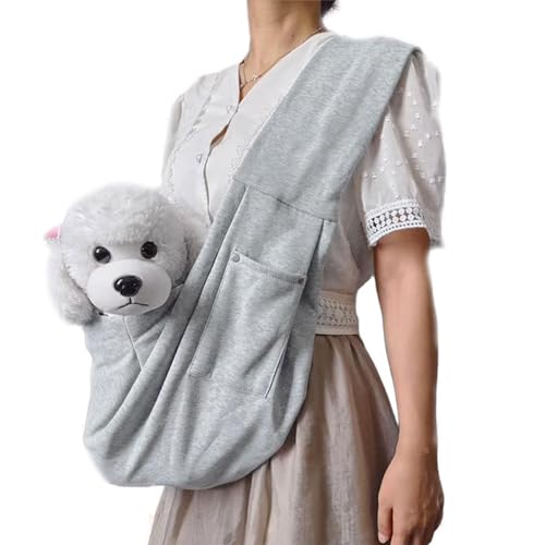 Hundetragetasche, Geeignet für Hunde und Andere Haustiere, Die Tragfähigkeit Kann 7,5kg Erreichen, Hundetasche Eignen Sich für Outdoor-Aktivitäten mit Kleinen Hunden und Wanderungen (Grau) von BbiuRer