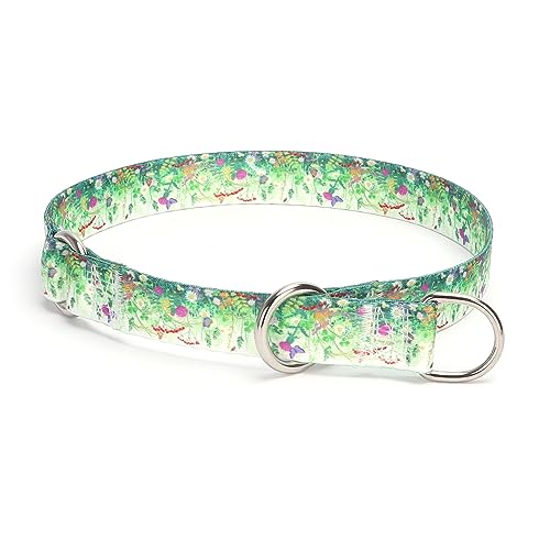Bbmmayy Martingale-Hundehalsband, kein Ziehen, Schlupfhalsband mit Stop-Ring für kleine, mittelgroße und große Hunde, Liebesherz-Muster (NO17, M) von Bbmmayy