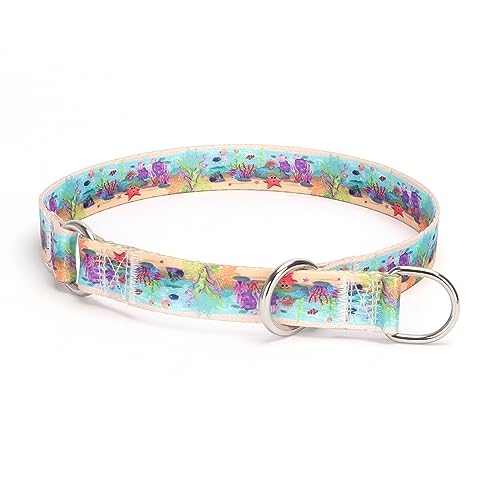 Bbmmayy Martingale-Hundehalsband, kein Ziehen, Schlupfhalsband mit Stop-Ring für kleine, mittelgroße und große Hunde, Liebesherz-Muster (NO18, M) von Bbmmayy