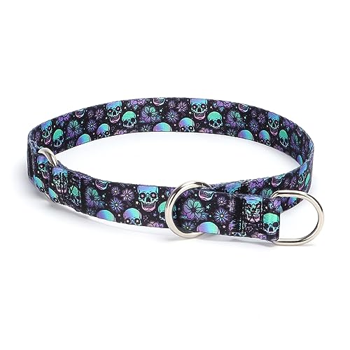Bbmmayy Martingale-Hundehalsband, kein Ziehen, Schlupfhalsband mit Stop-Ring für kleine, mittelgroße und große Hunde, Liebesherz-Muster (NO20, L) von Bbmmayy