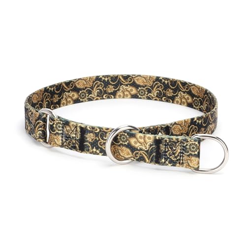Bbmmayy Martingale-Hundehalsband, kein Ziehen, Schlupfhalsband mit Stop-Ring für kleine, mittelgroße und große Hunde, Liebesherz-Muster (NO23, L) von Bbmmayy