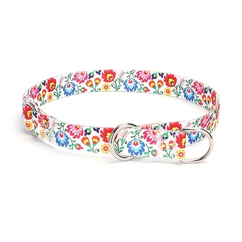 Bbmmayy Martingale-Hundehalsband, kein Ziehen, Schlupfhalsband mit Stop-Ring für kleine, mittelgroße und große Hunde, Liebesherz-Muster (NO26, M) von Bbmmayy