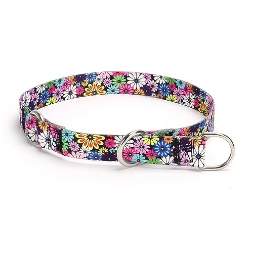 Bbmmayy Martingale-Hundehalsband, kein Ziehen, Schlupfhalsband mit Stop-Ring für kleine, mittelgroße und große Hunde, Liebesherz-Muster (Nr. 12, L) von Bbmmayy